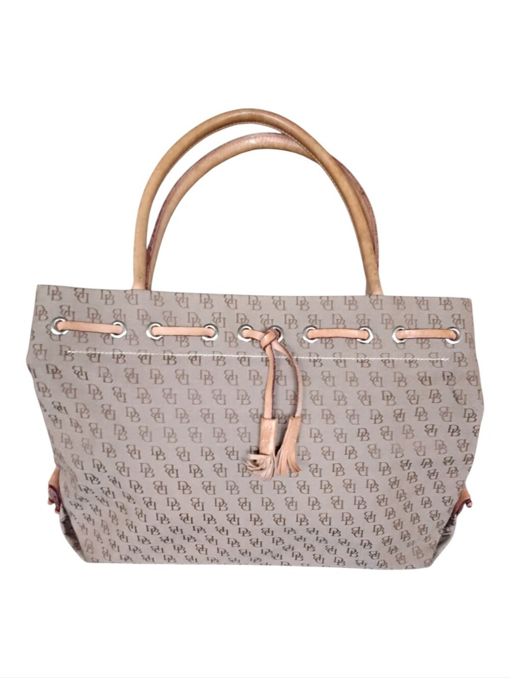 Vintage Dooney & Bourke monogram canvas bucket bag